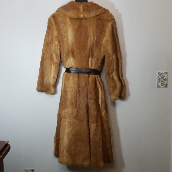 Vintage Genuine Rabbit trench coat, vintage fur - Picture 6 of 8